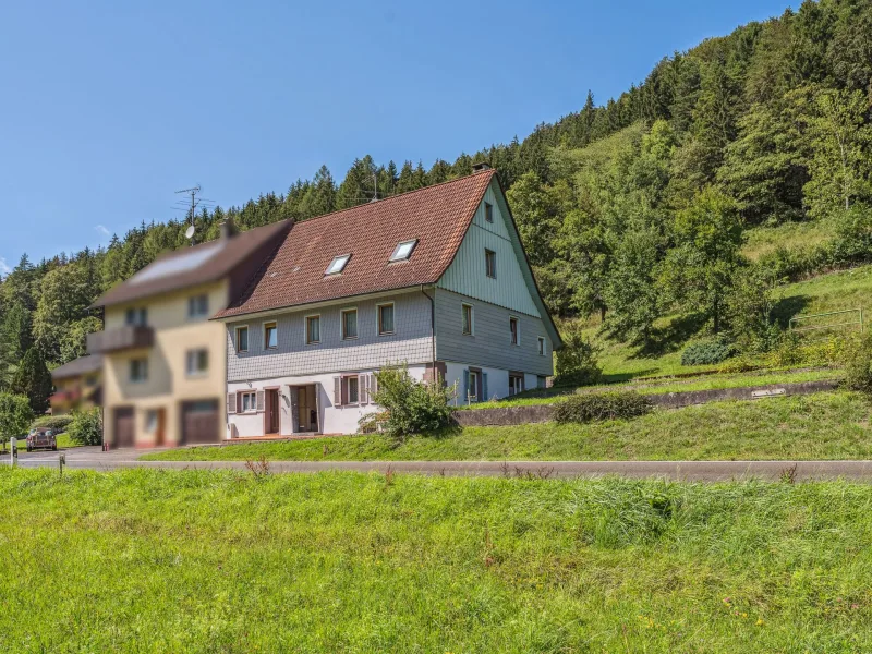 Ansicht - Haus kaufen in Sulz am Neckar - Doppelhaushälfte  mit zusätzlichem Grundstück und sehr großer Garage