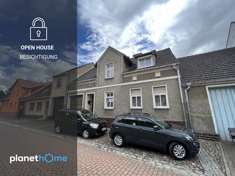 Hausansicht - Haus kaufen in Amt Niemegk - Stadthaus mit Nebengelass mit großem Ausbaupotential im alten Stadtkern von Niemegk