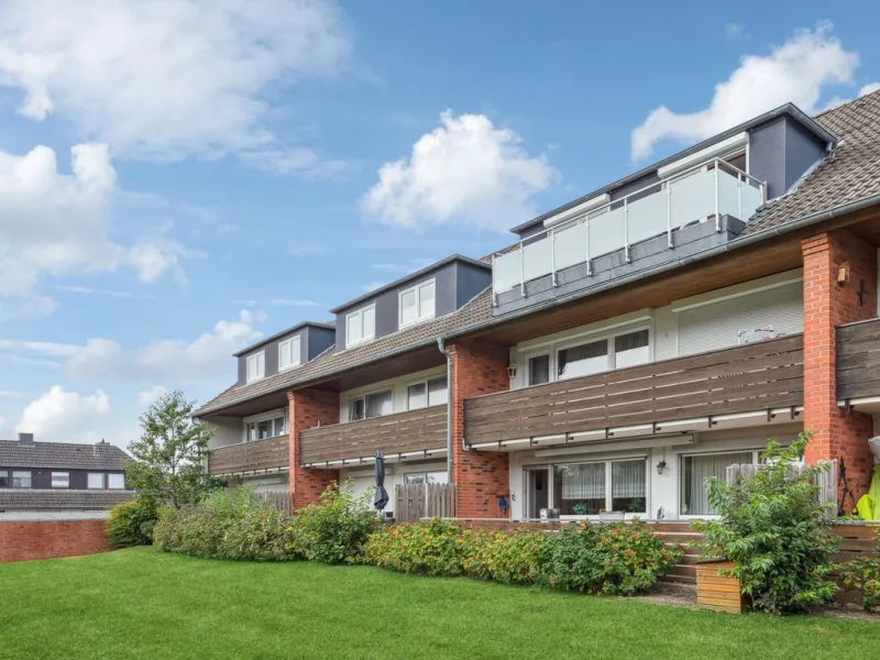 Objektansicht - Wohnung kaufen in Cuxhaven - 3-Zimmer-Eigentumswohnung mit großer Terrasse in Cuxhaven-Duhnen