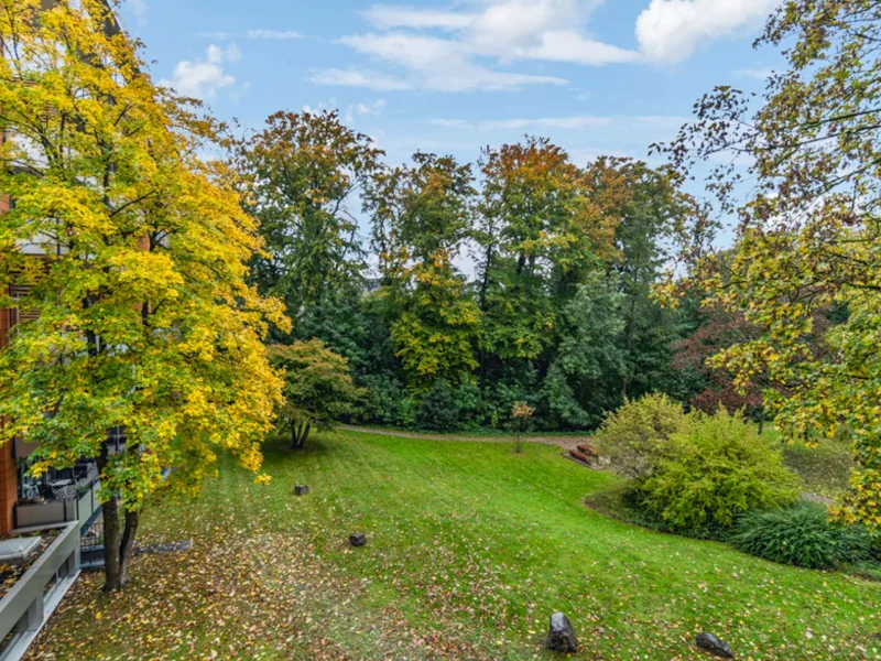 Ausblick in hauseigenen Park