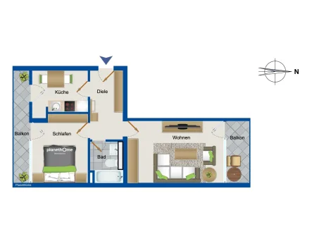 Wohnung - Wohnung kaufen in Schopfheim - Wohnung mit Aussicht 2-Zimmer-Wohnung in Schopfheim