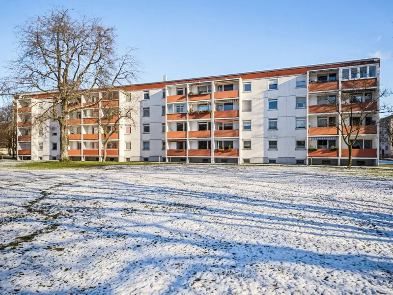 Hinteransicht - Wohnung kaufen in München - Gemütliche 2,5-Zimmer-Eigentumswohnung mit Loggia in ruhiger Lage am Westkreuz in München