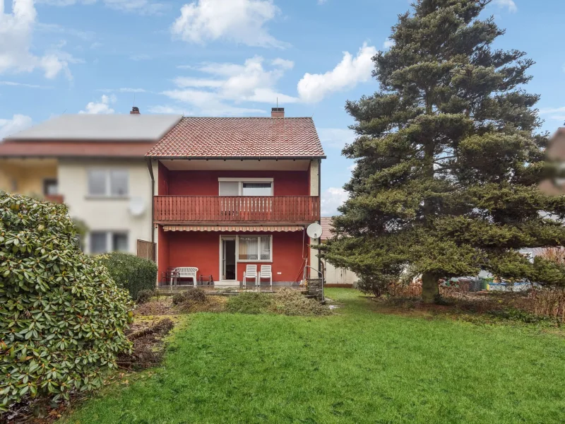 Garten-Terrasse - Haus kaufen in Arzberg - Doppelhaushälfte in Arzberg
