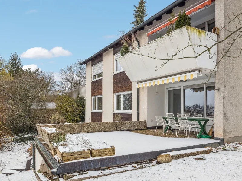 Terrassenansicht - Haus kaufen in Kulmbach - Solides Mehrfamilienhaus in begehrter Lage von Kulmbach