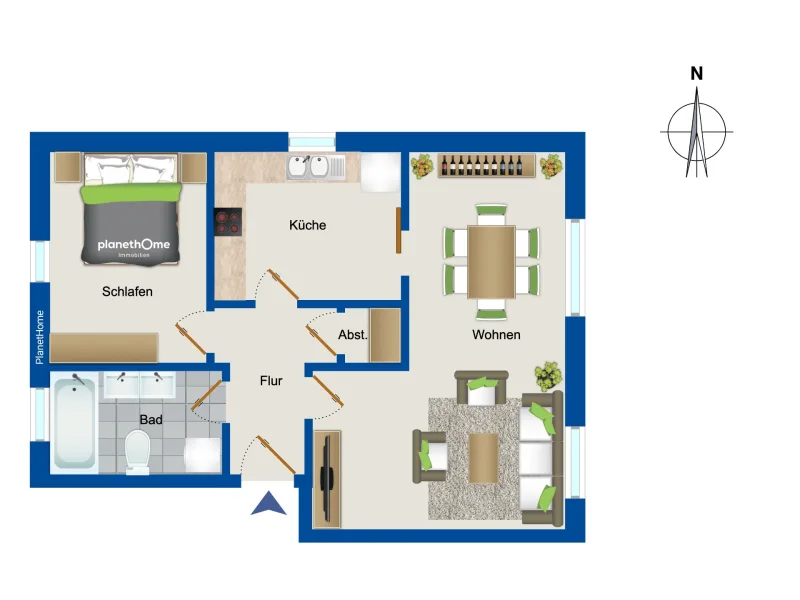 Grundriss - Wohnung 3