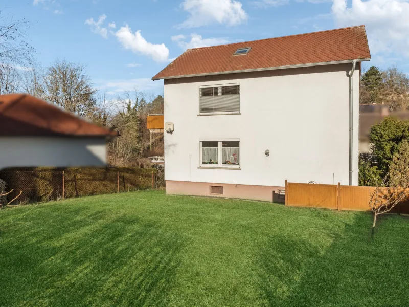 Aussicht vom Garten - Haus kaufen in Bad Kissingen - Schönes Einfamilienhaus in Bad Kissingen OT Reiterswiesen