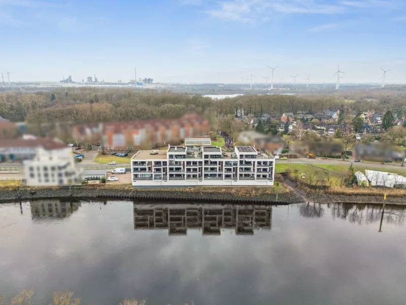 Titelbild - Wohnung kaufen in Bremen - Wasserblick an der Lesum: Exklusive Eigentumswohnung in Bremen