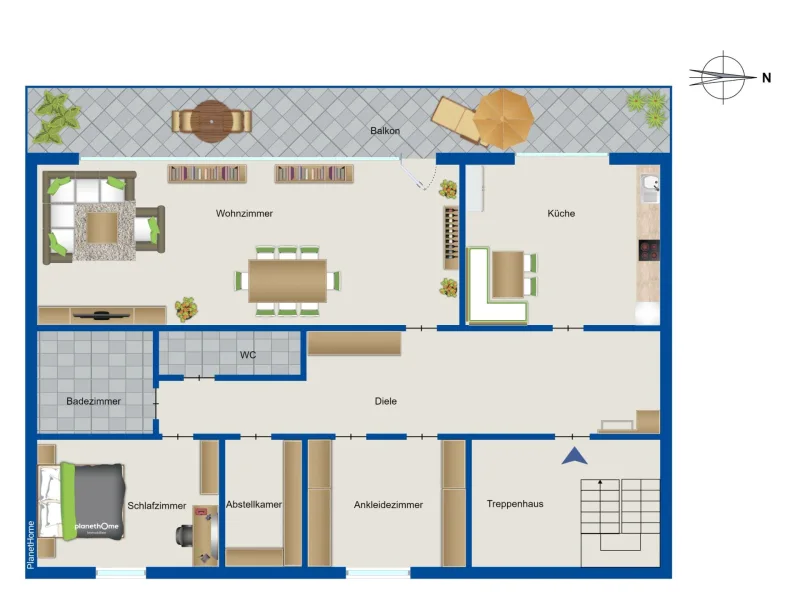 Grundriss Dachgeschosswohnung