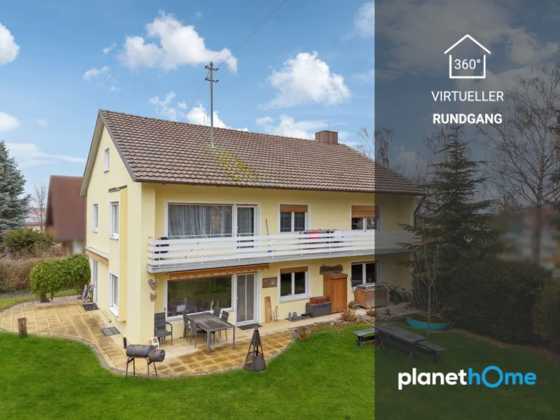 Außenansicht - 1 - Haus kaufen in Pörnbach - Renditestarkes Zweifamilienhaus mit Ausbaureserve in Pörnbach