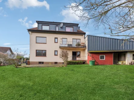 Rückansicht - Haus kaufen in Elbtal - Gepflegtes Dreifamilienhaus in Elbtal