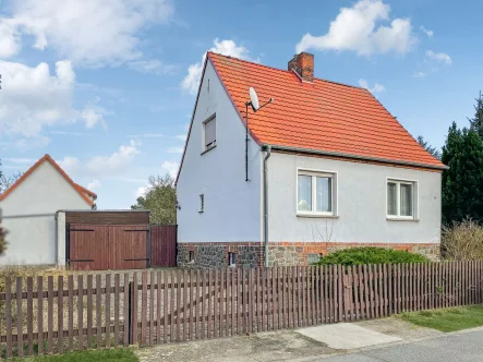 Titelbild - Haus kaufen in Rogätz - Gemütliches Einfamilienhaus mit großem Garten in Rogätz - Platz für Pony, Schaf und Co.