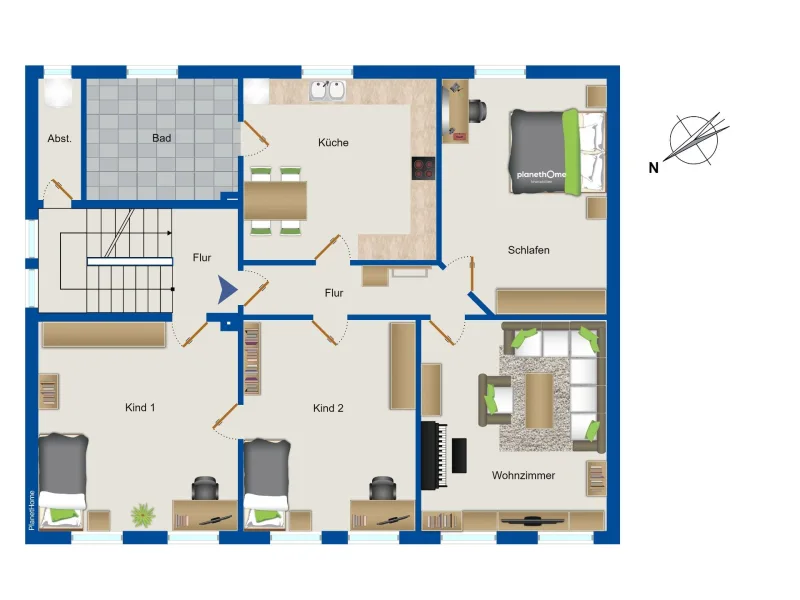 Grundriss 1.-2. Obergeschoss