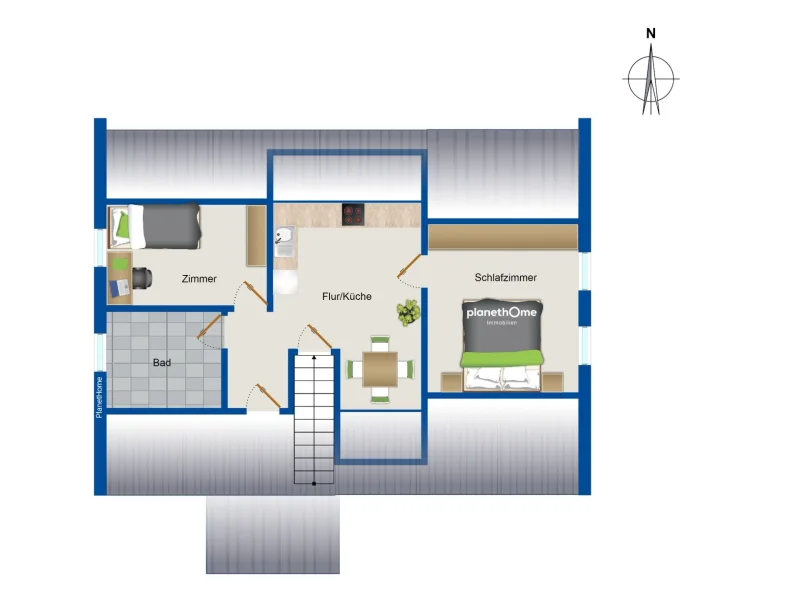 Grundriss Dachgeschosswohnung