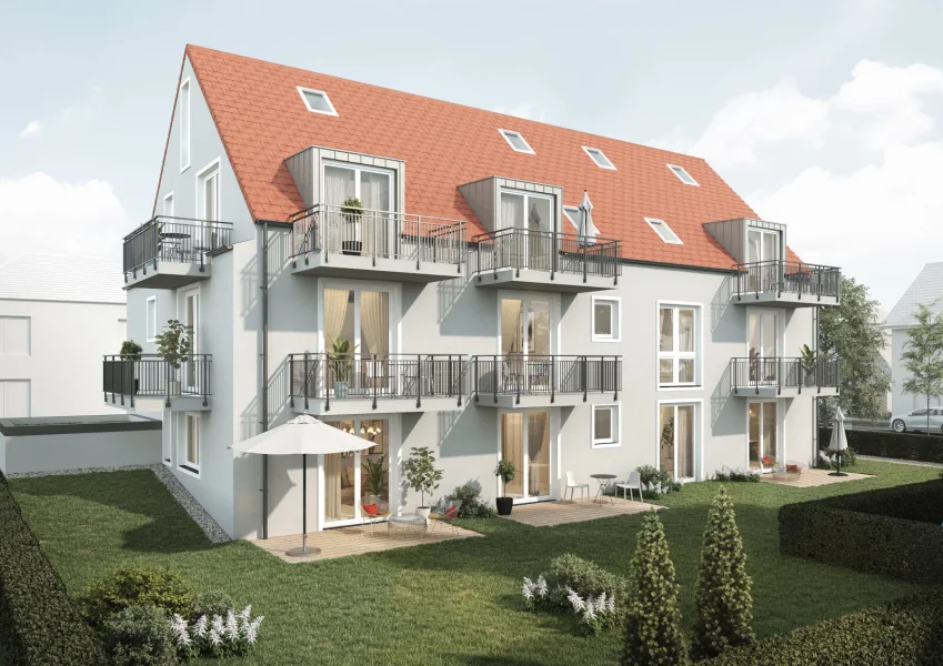 Visualisierung 1 - Haus kaufen in München - NEUBAU MFH in sonniger u. zentraler Lage mit 8 Wohnungen und TG!