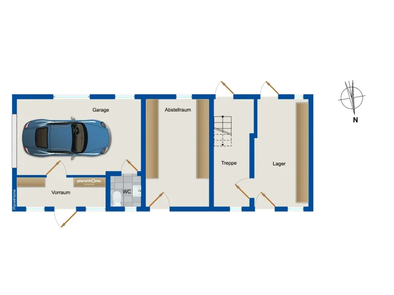 Stall EG - Garage mit Büro