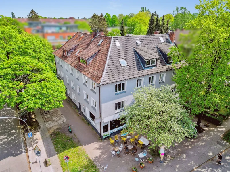 Ansicht Wohn- u. Geschäftshaus - Haus kaufen in Hamburg - Zinshaus/Kapitalanlage in Hamburg Lokstedt - Wohn- u. Geschäftshaus 14 Einheiten am Von-Eicken-Park