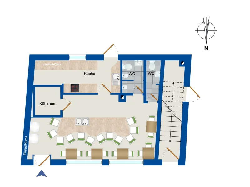 Grundriss Gaststätte EG