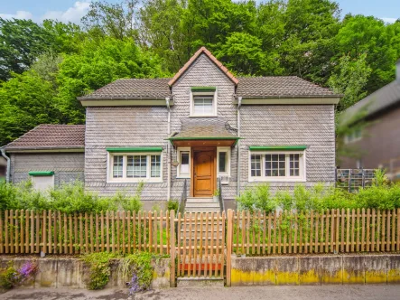 Frontansicht - Haus kaufen in Solingen - Modernisiert und freistehend: Einfamilienhaus mit viel Platz für die ganze Familie in Solingen-Burg