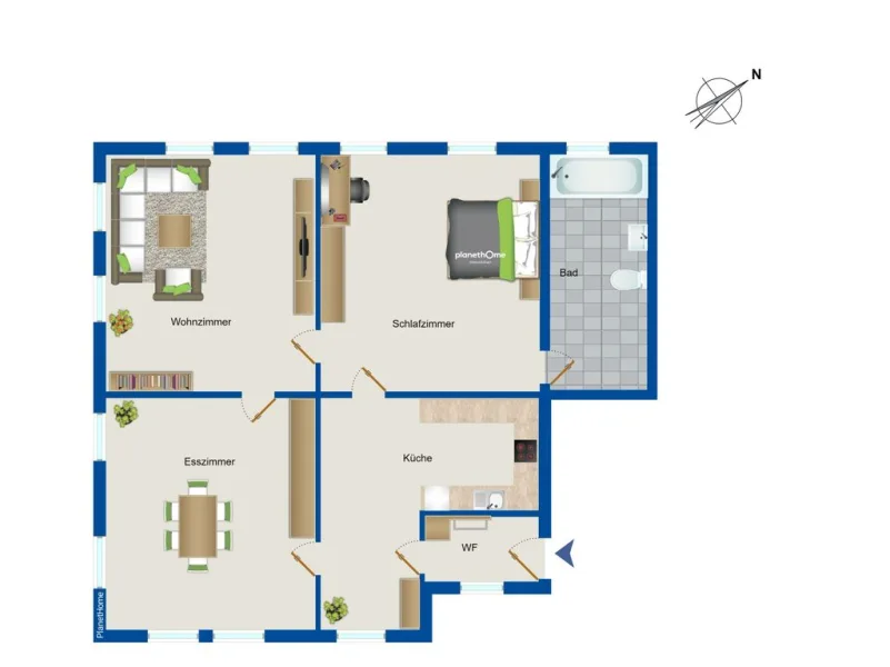 Grundriss Wohnung - Alternativ