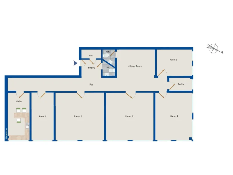 Grundriss der Gewerbeeinheit