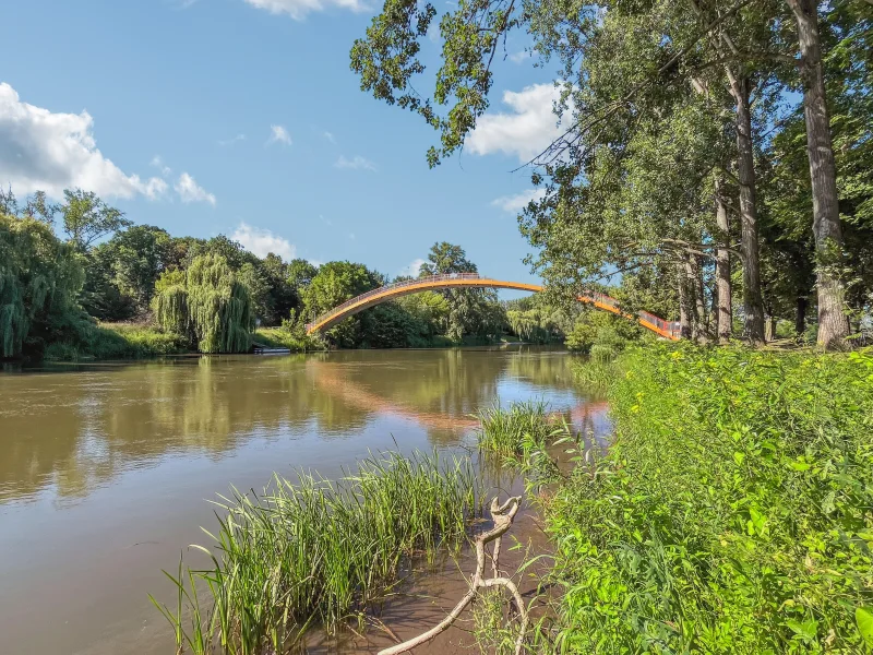  Saale und Waldbad Brücke