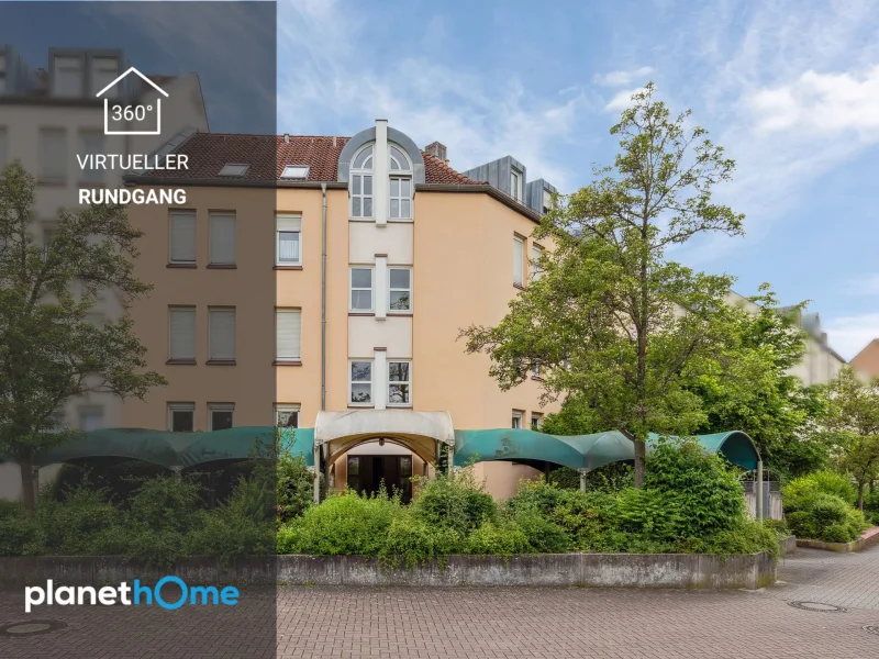 Hauseingang - Wohnung kaufen in Nürnberg - Freie, helle 2-Zimmer-Erdgeschoss-Wohnung mit Terrasse in Nürnberg-Langwasser
