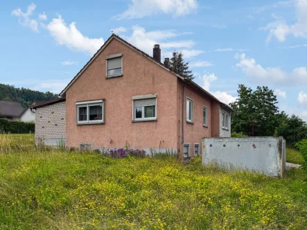 Hausansicht - Haus kaufen in Frankenhardt - Renovierungsbedürftiges Einfamilienhaus mit großem Grundstück im idyllischen Frankenhardt 