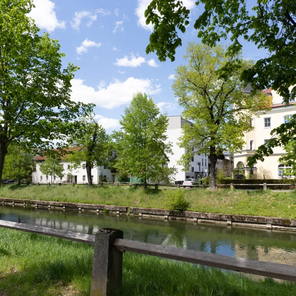 Blick vom Mangfallkanal