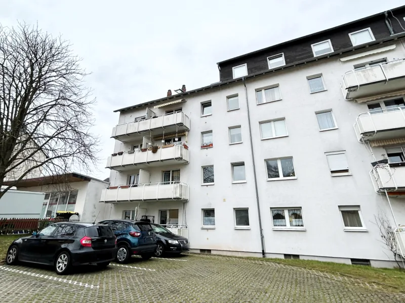 Gebäudeansicht - Wohnung kaufen in Rödermark - Rödermark: Leerstehende schöne Zwei-Zimmerwohnung mit Balkon in ruhiger Nachbarschaft