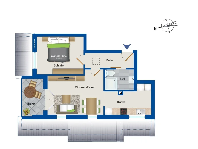 Grundriss Dachgeschosswohnung