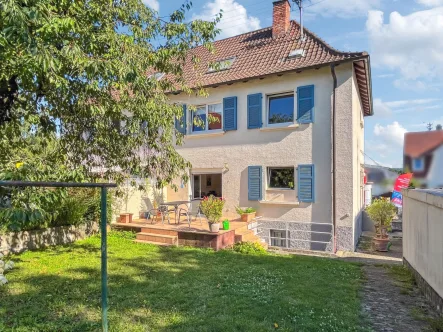 Gartenansicht - Haus kaufen in Wiesloch - Schöne Doppelhaushälfte in guter Lage von Altwiesloch