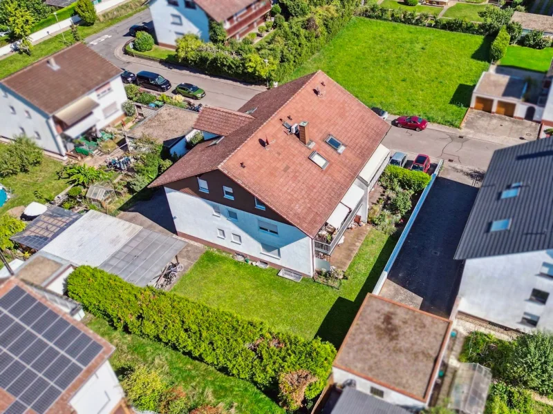 Luftaufnahme I - Wohnung kaufen in Stutensee - Kapitalanlage - Gepflegte 4 Zimmer-Eigentumswohnung mit Süd-West Balkon und Stellplatz in Spöck