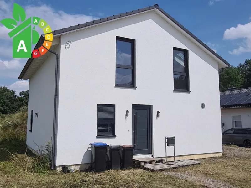 Titelbild - Haus kaufen in Zörbig - Modernes Einfamilienhaus für höchste Wohnansprüche in schöner Lage zwischen Halle und Zörbig