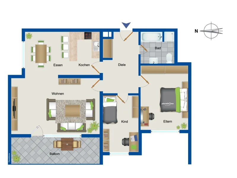 Grundriss Wohnung