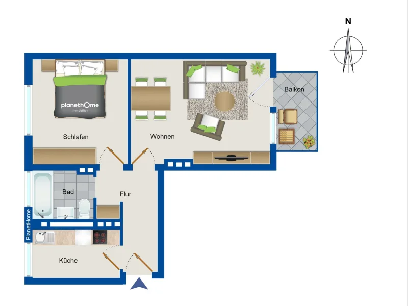 Grundriss Erdgeschosswohnung