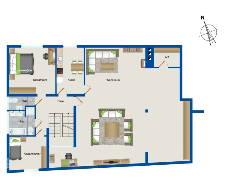 Grundriss Wohnhaus OG