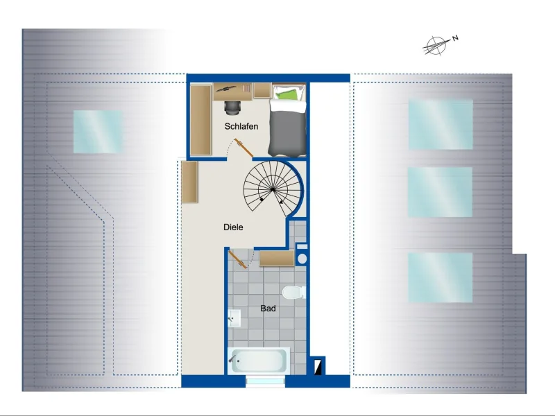 Grundriss Spitzboden