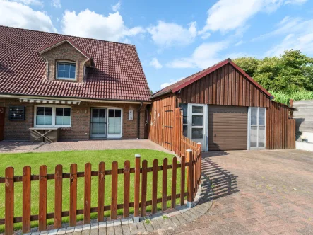 Gartenansicht - Haus kaufen in Trappenkamp - Moderne Doppelhaushälfte mit ausreichend Platz für die ganze Familie in ruhigem Weg in Trappenkamp