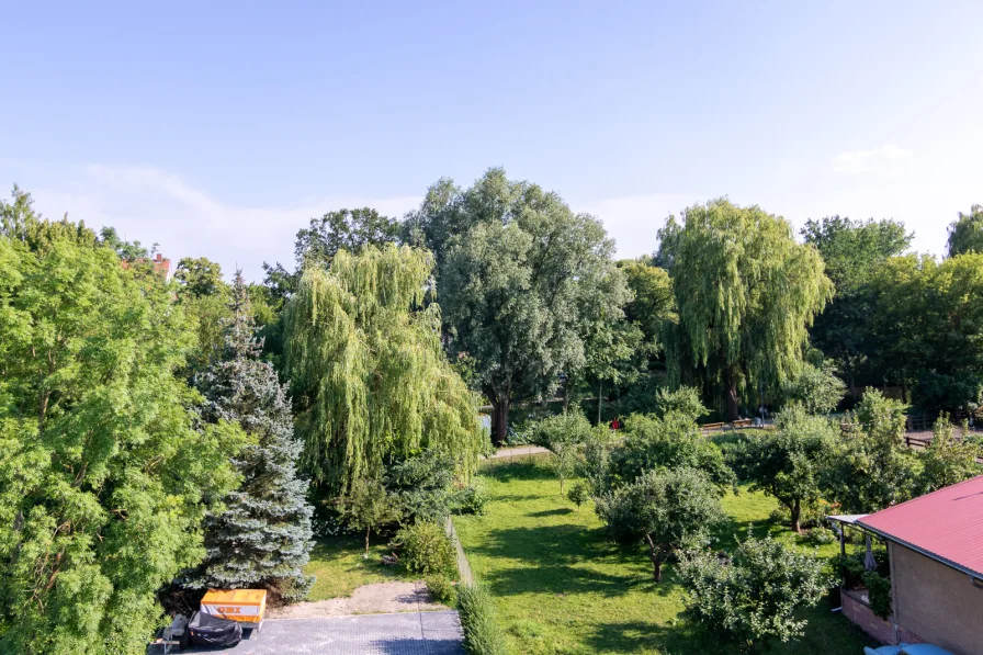 Blick vom Balkon