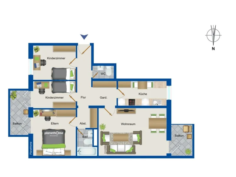 Grundriss 6. Obergeschoss