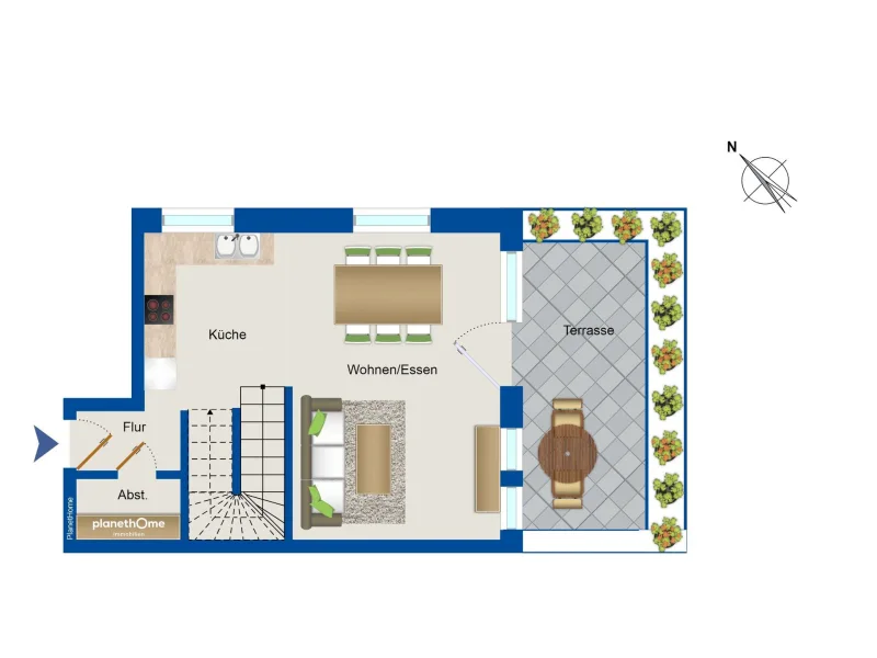 Grundriss Wohnung Erdgeschoss