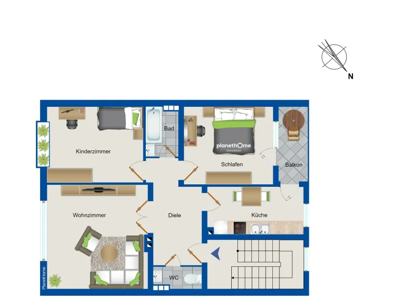 Grundriss 1.-3. Obergeschoss