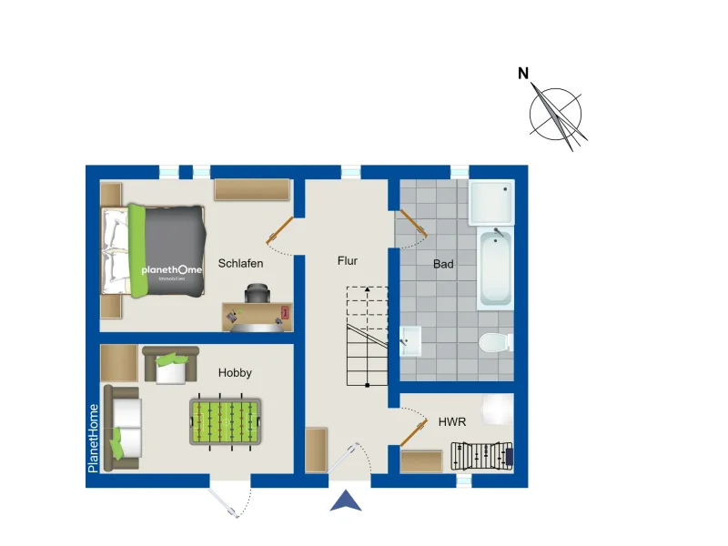 Grundriss Erdgeschoss Haus 2