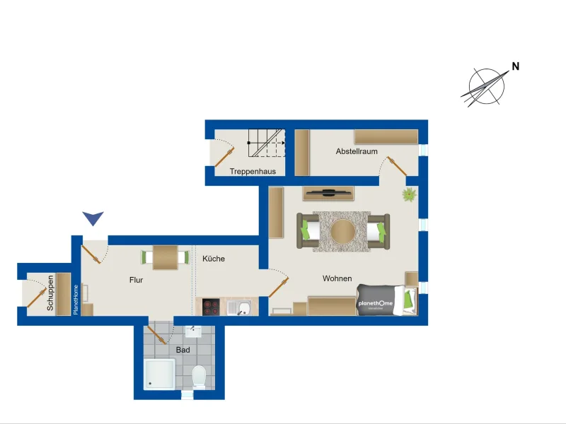 Grundriss Erdgeschoss Haus 1