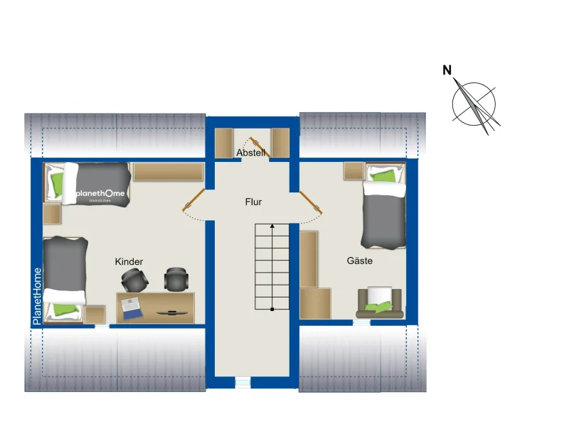 Grundriss Dachgeschoss Haus 2