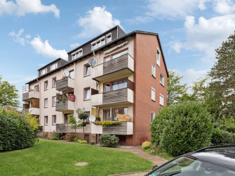 Obergeschosswohnung - Wohnung kaufen in Oldenburg - Ansprechende Obergeschosswohnung mit Balkon und Garage in Oldenburg