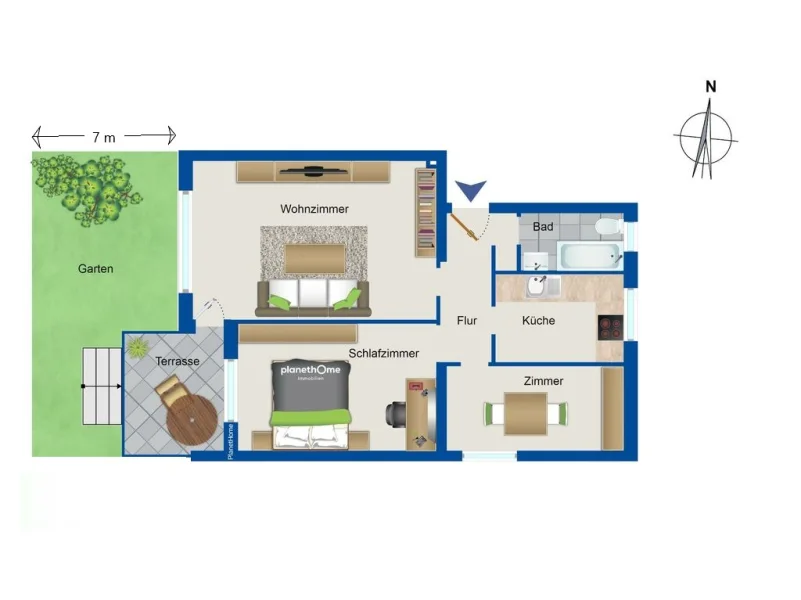 Grundriss Wohnung - EG