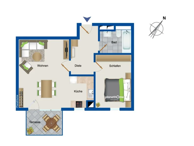 Grundriss Wohnung Erdgeschoss