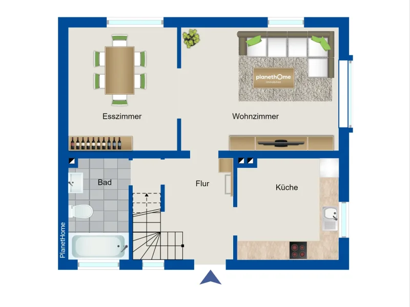 Grundriss - EG Haus 2 