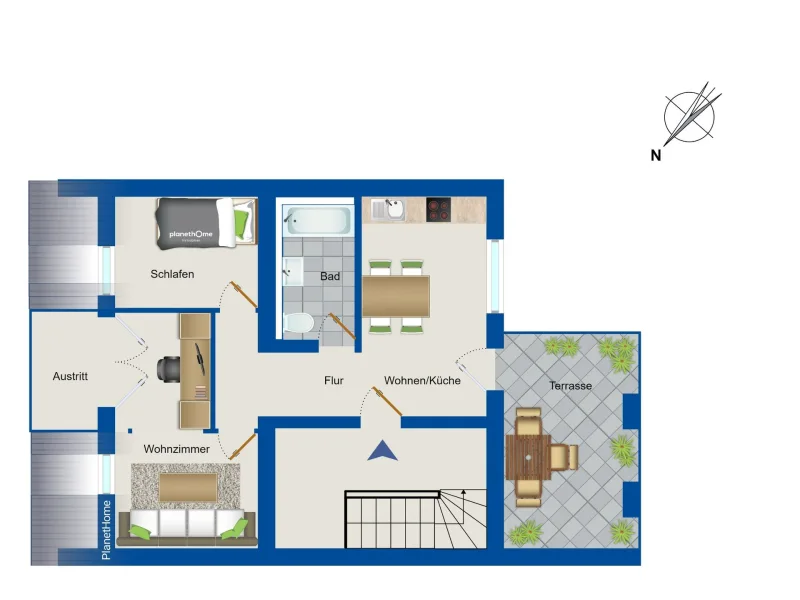 Grundriss Dachgeschosswohnung